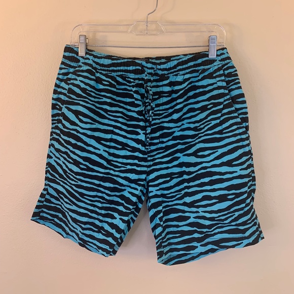 Supermassive Blue Zebra Swim Shorts Medium Nylon - Picture 2 of 3